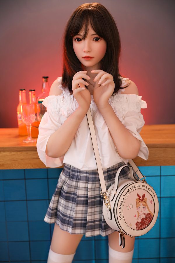 Dimo Doll 158 см TPE секс-кукла с маленькой грудью в белом платье и чулках H4081 [индивидуальный заказ]